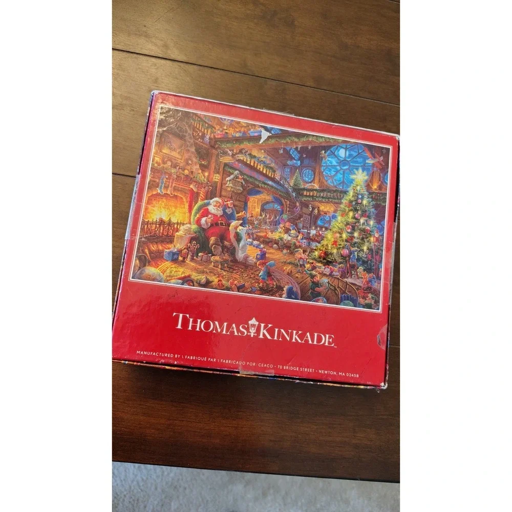 Ceaco Santas Workshop 1000 Piece Thomas Kinkade Puzzle Santa Christmas Complete